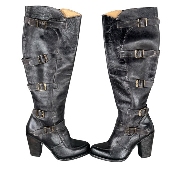 Bed Stu Black Heeled Boots - Picture 3 of 14